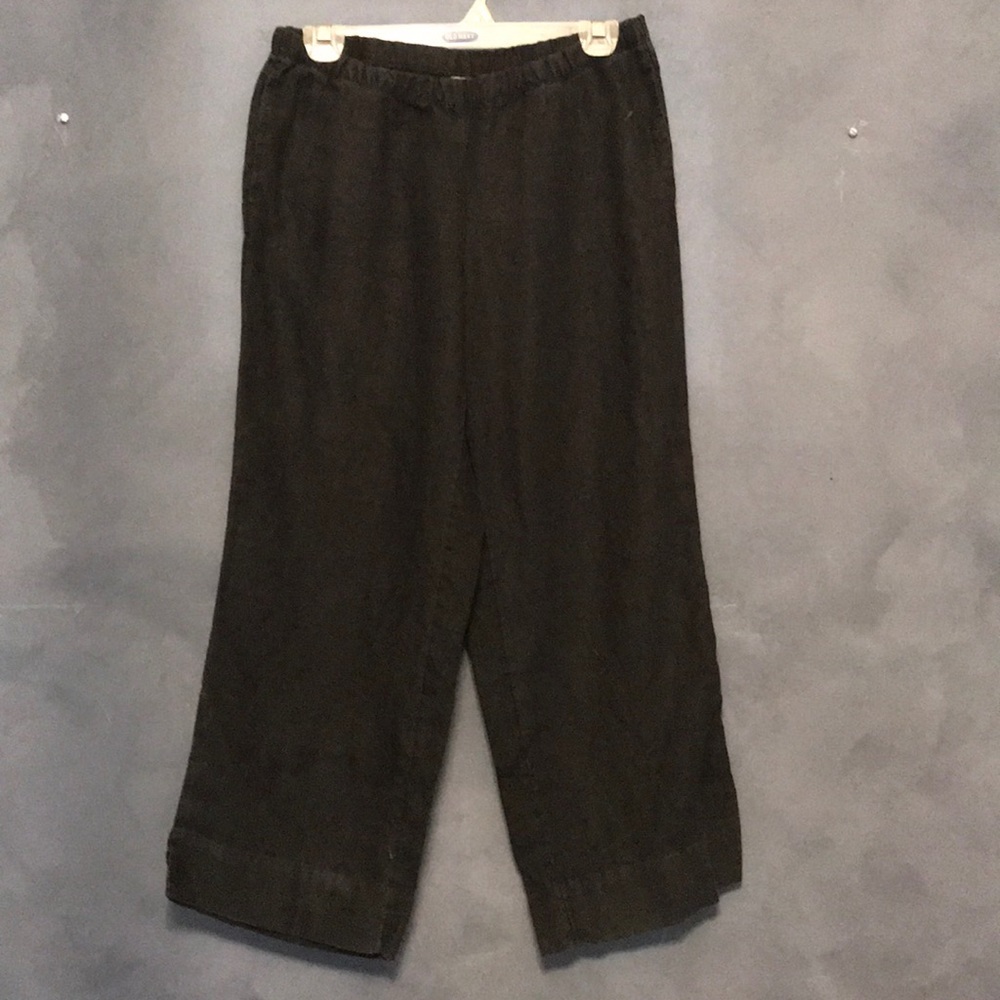 Black linen pants